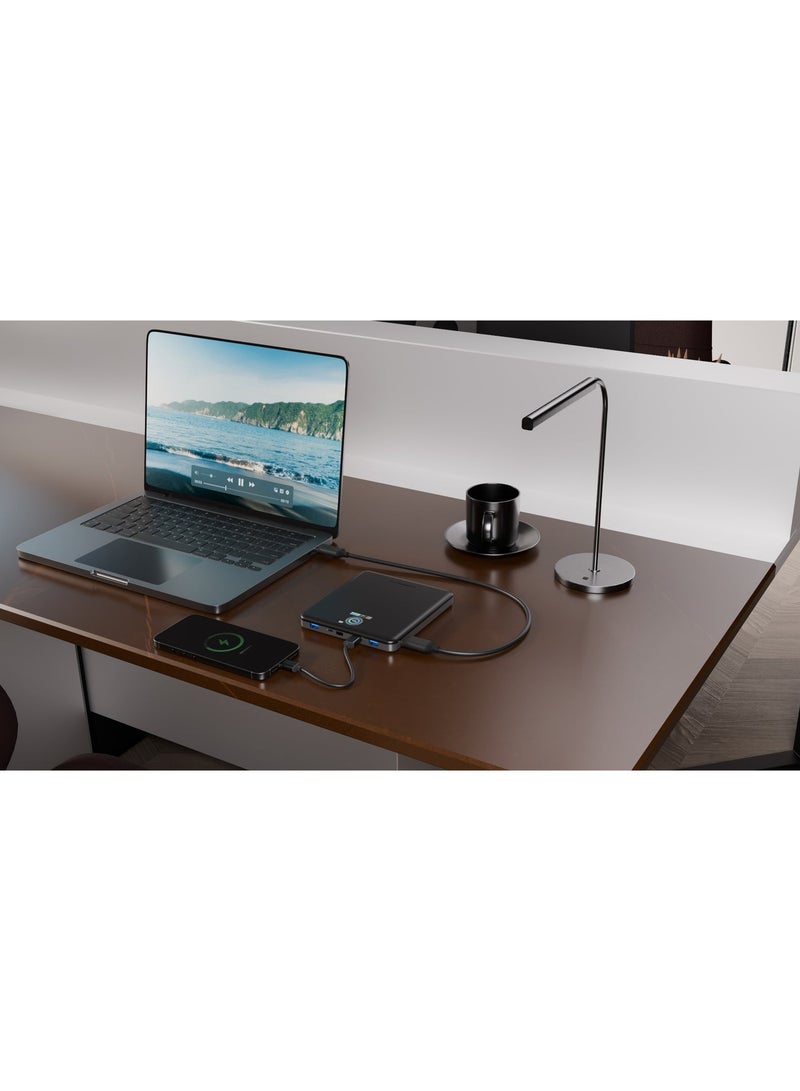 باورولوجي بنك طاقة بسعة 20000 مللي أمبير 100 واط PD، شاشة رقمية ذكية، 4K HDMI، شاحن محمول مع 2 منفذ USB-C و 2 منفذ USB-A، حزمة بطارية للشحن السريع لجهاز MacBook، الكمبيوتر المحمول، iPad Pro، iPhone 17 Series، Galaxy S25U. - Image 2